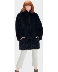 UGG Nori Oversized Coat- Faux Fur - Blue