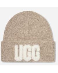 UGG - Bonnet Fuzzy À Logo - Lyst