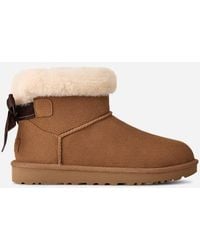 UGG - Mini Bailey Mixed Bow Suede Classic Boots - Lyst