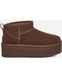 UGG - Botte Classic Ultra Mini à plateforme pour femme | UE in Brown, Taille 37, Daim - Lyst