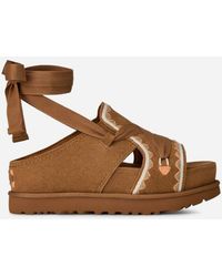 UGG - Goldenstar Hi Artistitch Suede Sandals - Lyst