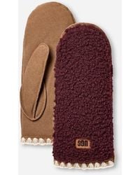 UGG - Fluff Scalloped Mitten Leather/Fleece - Lyst