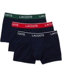 Lacoste 3 Pack Trunk Boxer Shorts Aw21 - Blue
