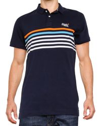 Superdry Weekender Jersey Polo Shirt - Blue
