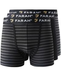 2 Pack Farah Homme Coton Boxer Shorts Medium-CU107