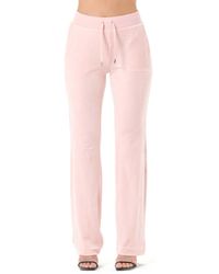 Juicy Couture Del Ray Velour Tracksuit Bottoms - Pink