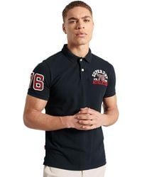 Superdry Classic Superstate S/s Polo Shirt - Blue