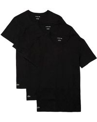 Lacoste 3 Pack T-shirt Aw21 - Black