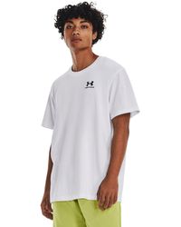 Under Armour - Logo Embroidered Heavyweight Short Sleeve - Lyst