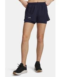 Under Armour - Fly-By 2-In-1 Shorts Midnight Midnight Reflective - Lyst