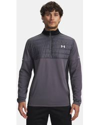 Under Armour - Armour Fleece Pro Utility
Oberteil Mit ¼-Zip Für Herren Castlerock Schwarz Weiß - Lyst
