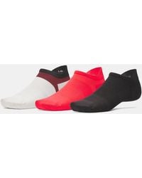 Under Armour - Armourdry Run Lite 3-Pack No Show Tab Socks Stone Racer Reflective - Lyst