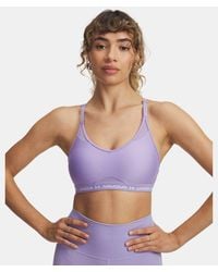 Under Armour - Sujetador Deportivo Crossback Low Para Mujer Transparent Blanco - Lyst