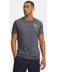 Under Armour - Heatgear Fitted Short Sleeve Castlerock - Lyst