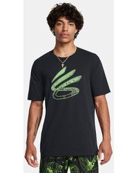 Under Armour - Curry Logo Trend T-Shirt Hyper - Lyst