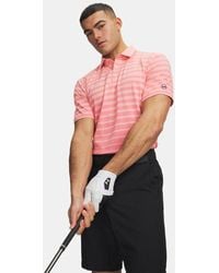 Under Armour - Armourdry Stripe Polo Posh Midnight - Lyst