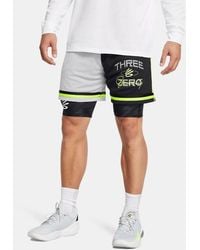 Under Armour - Curry Statement Shorts Für Herren Halo Grau High Vis Gelb - Lyst