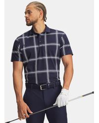 Under Armour - Armourdry Printed Polo Midnight Varsity - Lyst