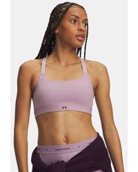 Under Armour - Effortless Mid Sports Bra Mauve Echo - Lyst