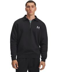 Under Armour - Icon Fleece Collar Zip Top - Lyst