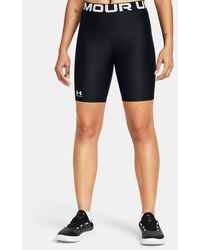Under Armour - Shorts Heatgear Da 20 Cm (8" Da Donna Bianco - Lyst