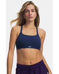 Under Armour - Effortless Mid Sports Bra Blackout - Lyst