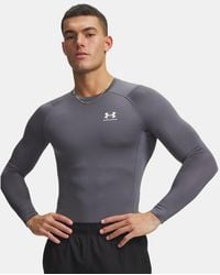 Under Armour - Heatgear Compression Long Sleeve Castlerock - Lyst