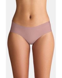Under Armour - Pure Stretch No Show Dameshipster – Set Van 3 Tourmaline Roze Mist Mist - Lyst