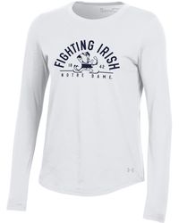 Under Armour - Ua Performance Cotton Collegiate Long Sleeve - Lyst