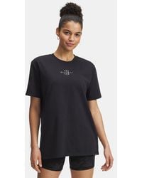 Under Armour - Project Rock Campus T-Shirt Zwart Wit Clay Hyper Groente - Lyst