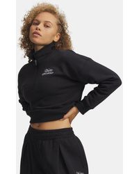 Under Armour - Maglia Rival Fleece Script ½ Zip Da Donna Bianco - Lyst