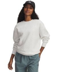 Under Armour - Icon Fleece Oversized Crew Mod Light Heather - Lyst
