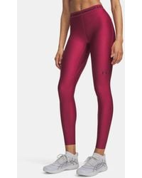 Under Armour - Heatgear Leggings Claret Ox Blood - Lyst