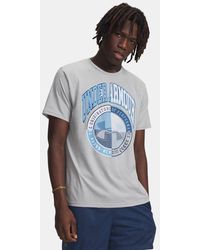Under Armour - Varsity Crest Short Sleeve Mod Light Heather Wham - Lyst