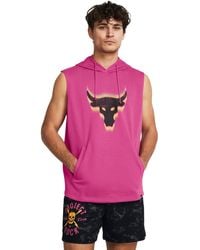 Under Armour - Project Rock Fleece Payoff Sleeveless Hoodie - Lyst