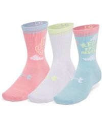 Under Armour - Ua Sportstyle Cotton 3-pack Crew Socks - Lyst