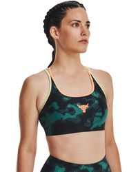 Under Armour - Project Rock Crossback Family Printed Sports Bra - Lyst