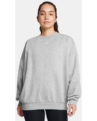 Under Armour - Sudadera Rival Fleece Oversized Para Mujer Mod Light Heather Blanco - Lyst