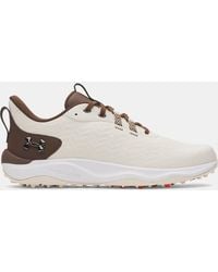 Under Armour - Drive Pro Clone Spikeless Golf Shoes Stone Gridiron Metallic Gun Metal - Lyst