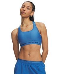 Under Armour - Crossback Mid Impact Bra Lingerie Midnight/ Xs (Us 0-2) Polyester/Elastane - Lyst