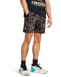 Under Armour - Project Rock Essential Fleece Printed Shorts - Lyst