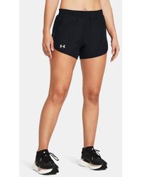 Under Armour - Damesshorts Fly-By 8 Cm Zwart Zwart Reflecterend - Lyst