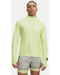 Under Armour - Explor Trail Run ¼ Zip Fade Lumos Lime - Lyst