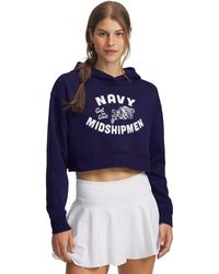 Under Armour - Ua Rival Fleece Collegiate Cropped Hoodie - Lyst