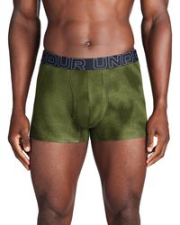 Under Armour - Performance cotton boxerjock® 8 cm mit aufdruck im 3er-pack für marine od - Lyst