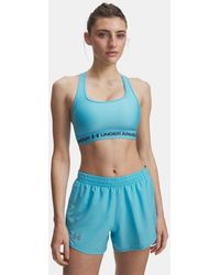 Under Armour - Crossback Mid Impact Bra Lingerie Midnight/ Xs (Us 0-2) Polyester/Elastane - Lyst