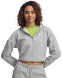 Under Armour - Ua Rival Fleece Piped 1⁄2 Zip Hoodie - Lyst