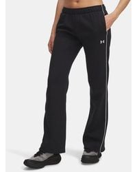 Under Armour - Damesbroek Rival Fleece Piped Zwart Wit - Lyst