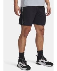 Under Armour - Shorts Project Rock Mesh Da Uomo Bianco - Lyst
