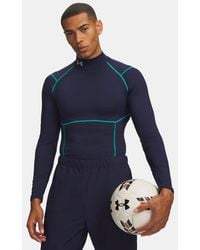 Under Armour - Coldgear Neolast Compression Mock Long Sleeve Midnight Geode Reflective - Lyst